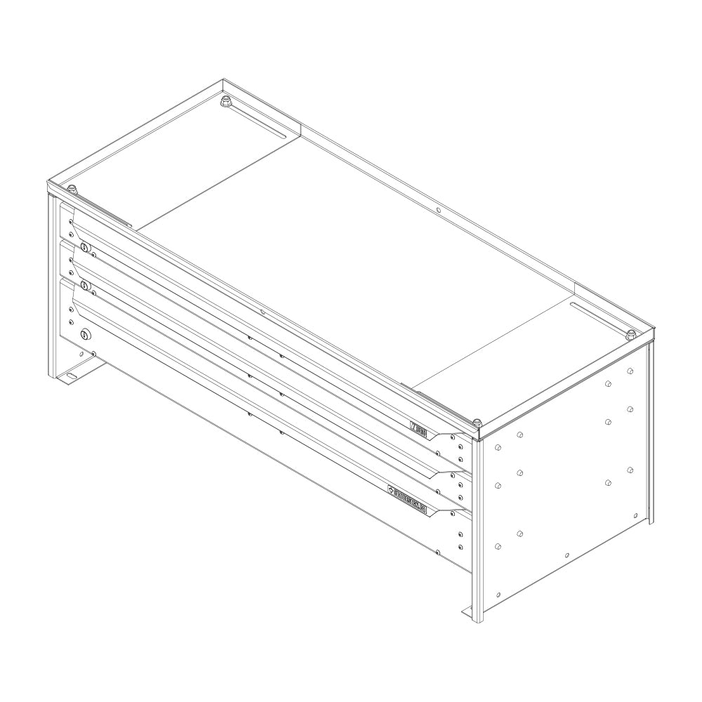 ORO HD Drawer Set | 17.25H x 44W x 19D | 3 1/2 Riser | 3 Drawer | 750-475-003