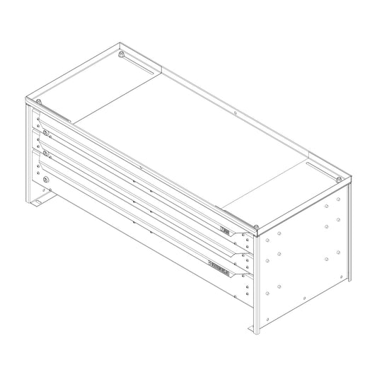 ORO HD Drawer Set | 17.25H x 44W x 19D | 3 1/2 Riser | 3 Drawer | 750-475-003