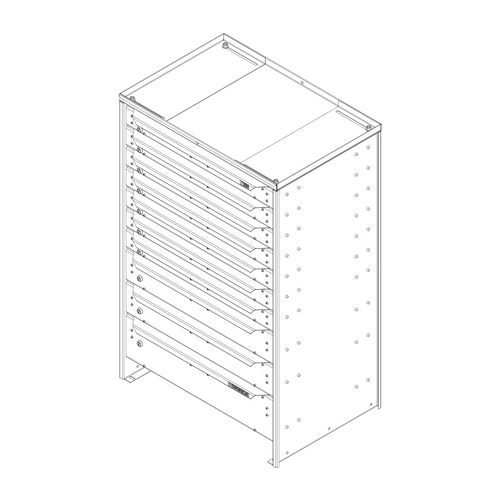 ORO HD Drawer Set | 46.88H x 30W x 21D | 3 1/2 Riser | 10 Drawer | 750-475-006