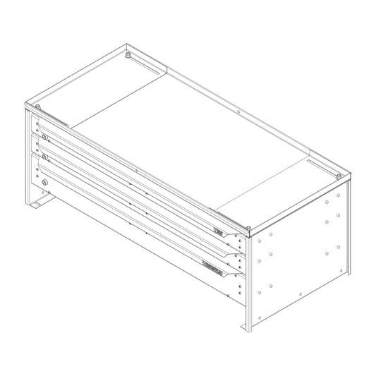 ORO HD Drawer Set | 17.25H x 44W x 21D | 3 1/2 Riser | 3 Drawer | 750-475-007