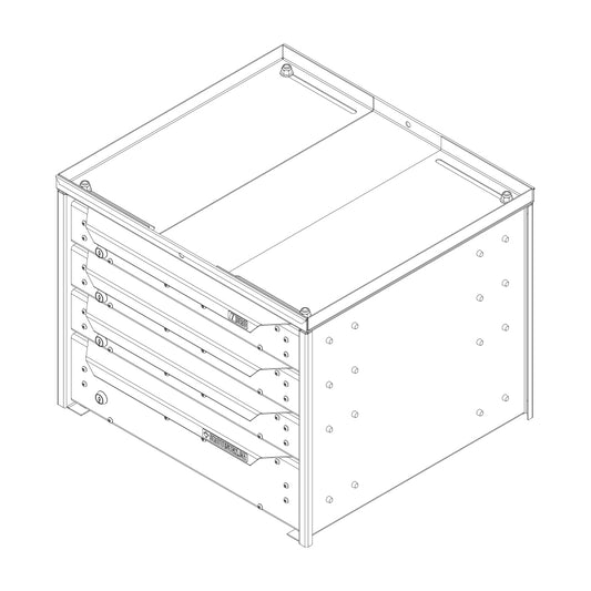 ORO HD Drawer Set | 17.50H x 22W x 21D | NO Riser | 4 Drawer | 750-475-014