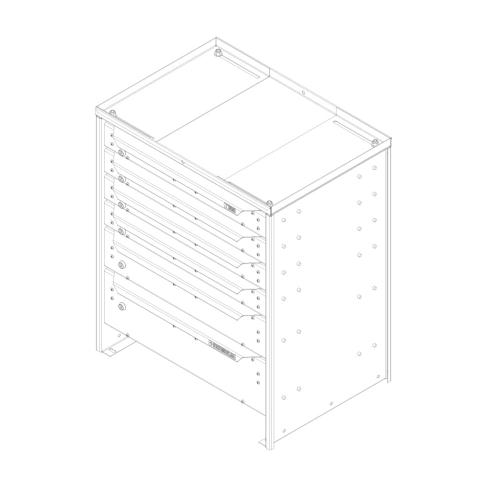 ORO HD Drawer Set | 31.38H x 26W x 19D | 3 1/2 Riser | 6 Drawer | 750-475-011