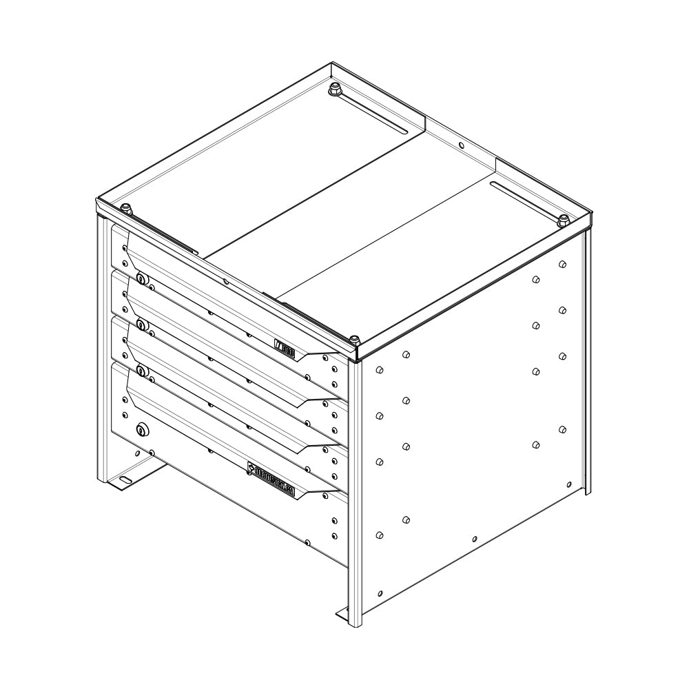 ORO HD Drawer Set | 20.63H x 22W x 21D | 3 1/2 Riser | 4 Drawer | 750-475-013