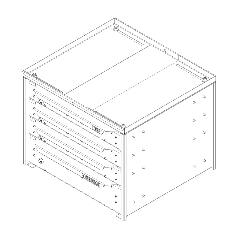 ORO HD Drawer Set | 17.50H x 22W x 21D | NO Riser | 4 Drawer | 750-475-014