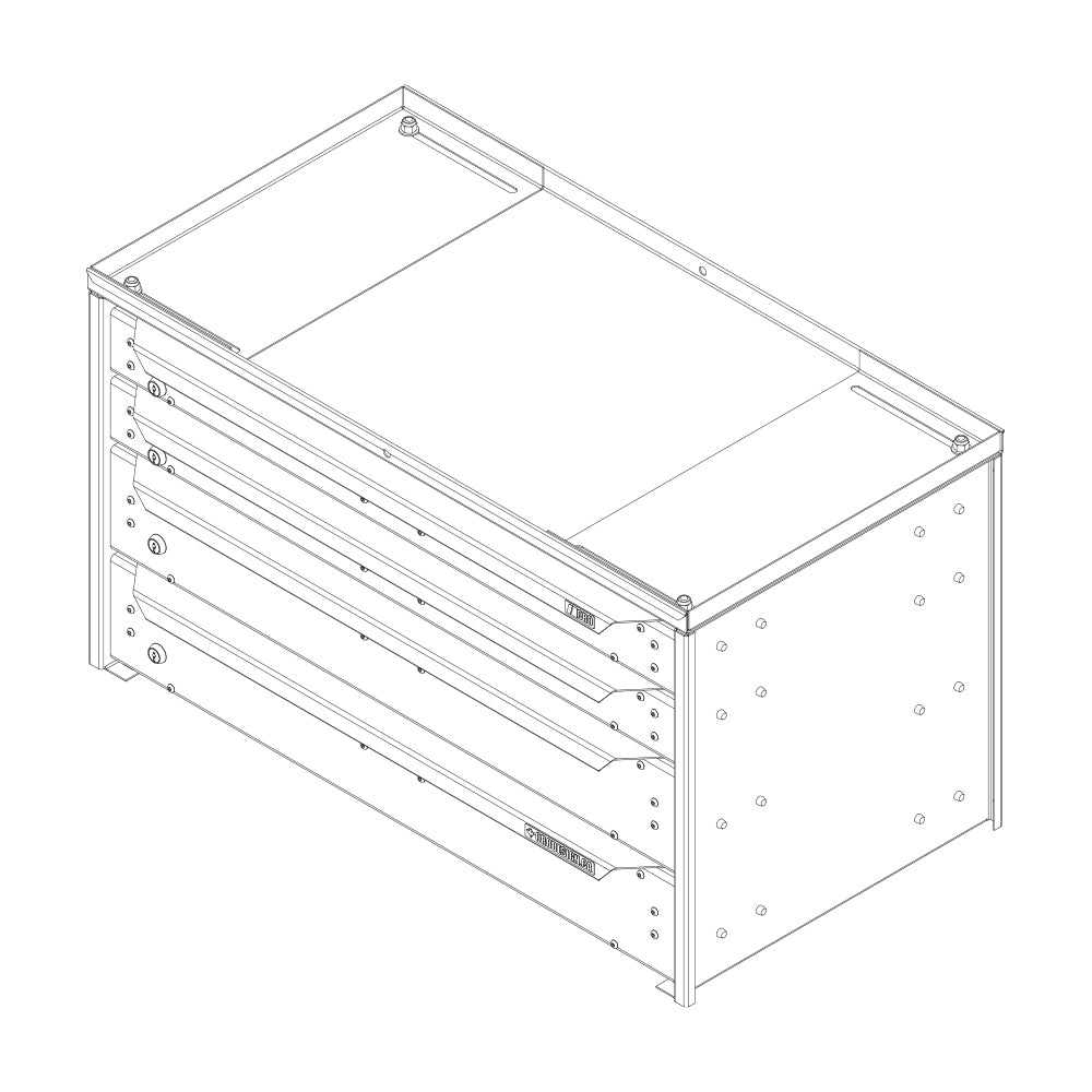 ORO HD Drawer Set | 19.50H x 34W x 19D | NO Riser | 4 Drawer | 750-475-015